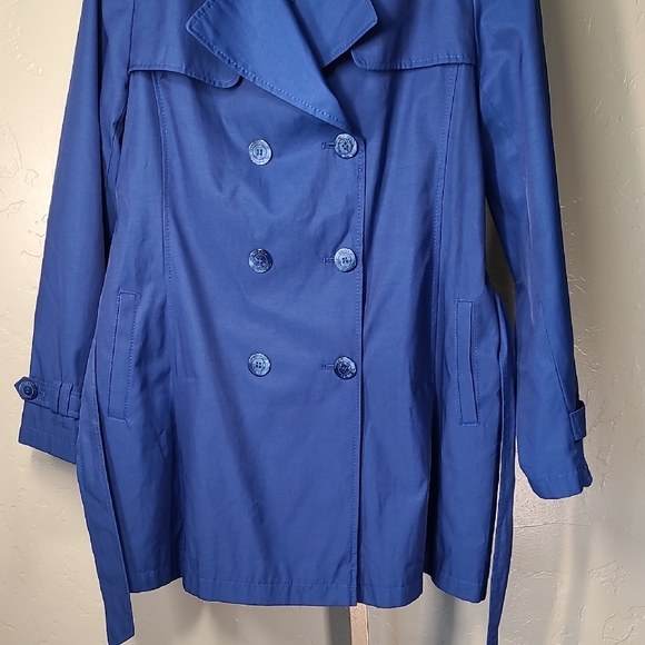 DKNY Royal Blue Trench Coat - Picture 8 of 16